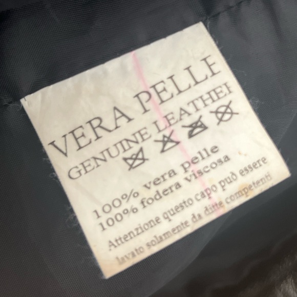 Black size Small Italian leather jacket made & purchase in Florence, Italy. - Picture 8 of 8